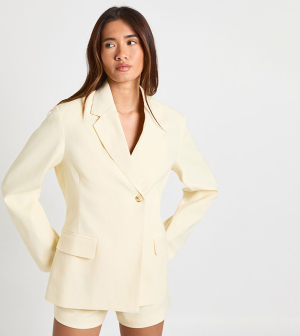 Solid Oversized Wrap Blazer