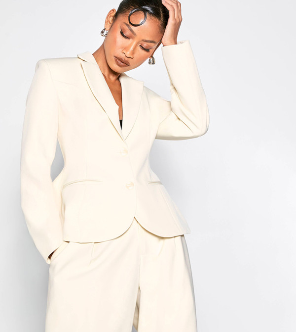 Cinched Waist Peplum Blazer