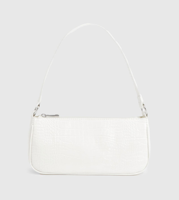 Croc Detail Shoulder Bag