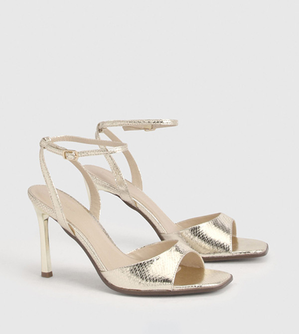 Solid Open Toe High Stiletto Heel Sandals