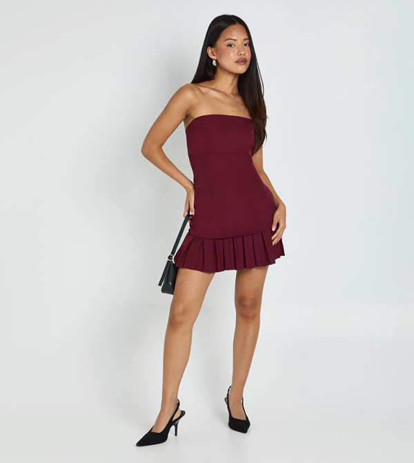 Petite Tailored Bandeau Mini Dress