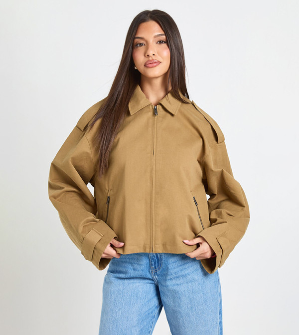 Collared Lightweight Bomber Jacket
