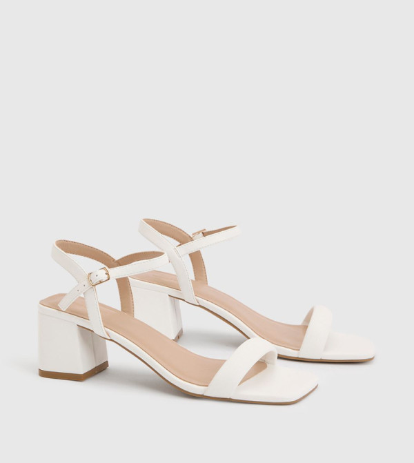 Padded Strap Block Heel Sandals