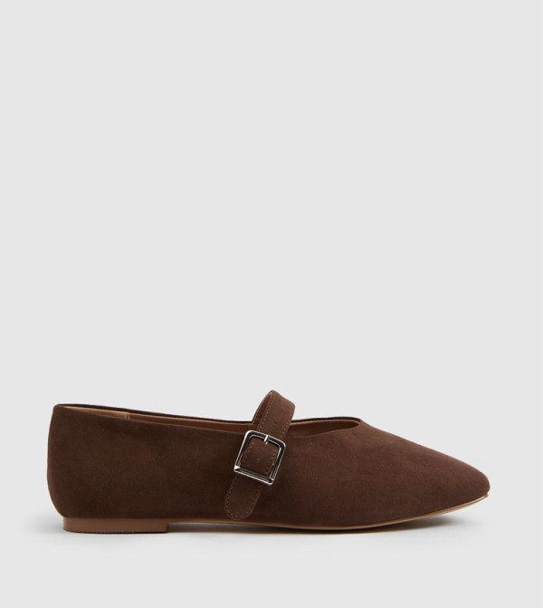 Solid Extra Wide Fit Square Toe Mary Jane Shoes