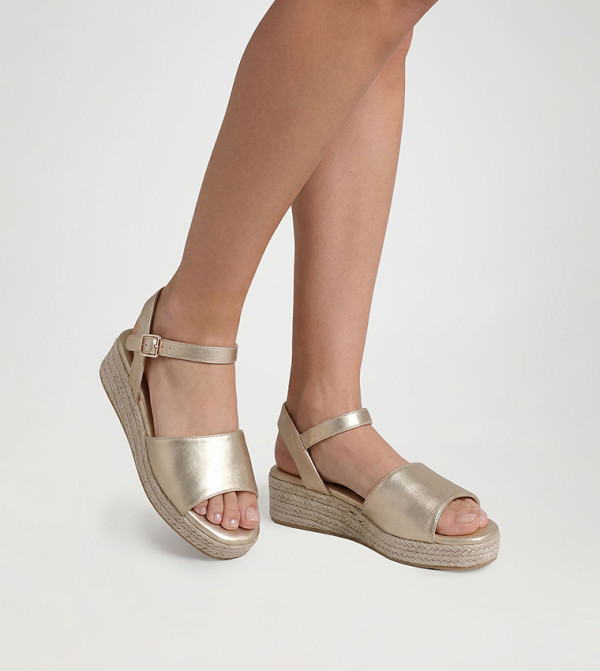 Extra Wide Fit 2 Part Flatform Wedge Sandals