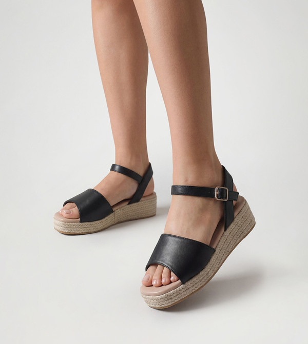 Extra Wide Fit 2 Part Flatform Wedge Sandals