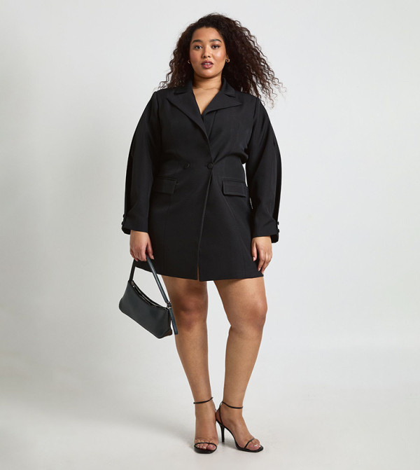 فستان ميني كم بالون للمقاسات الكبيرة