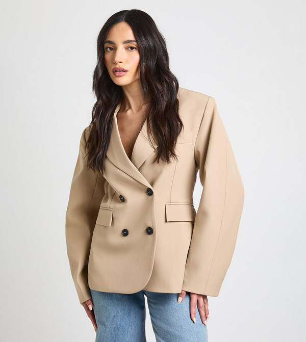 Double Breasted Boxy Fit Blazer