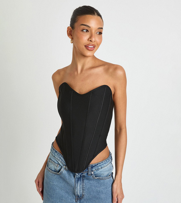 Bandeau Bandage Corset Crop Top
