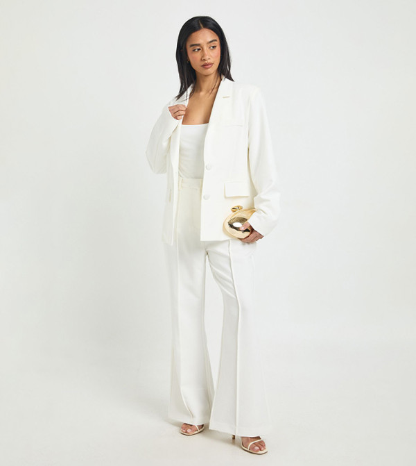 Petite Essential Tailored Flared Trousers