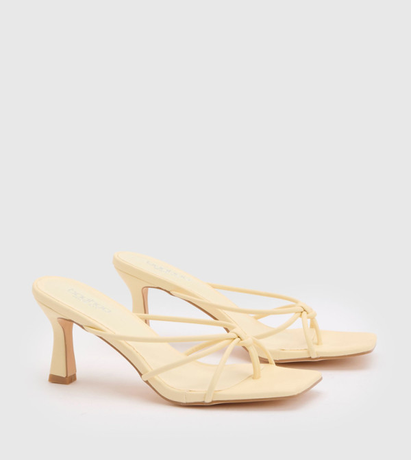 Strappy Knot Wide Fit Heeled Sandals