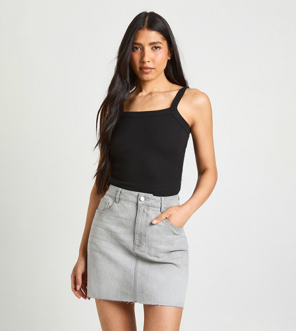 Tall Denim Mini Skirt