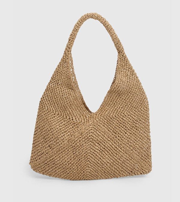 Straw Slouchy Beach Bag