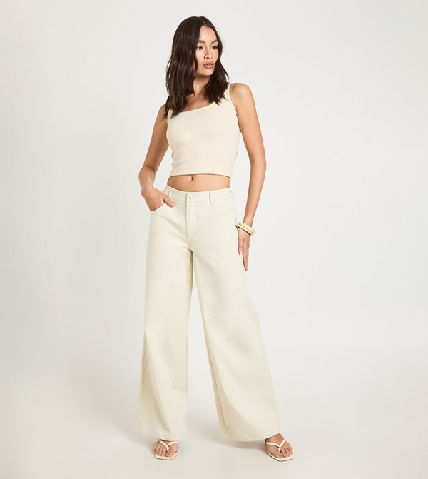 Twill Barrell Leg Trousers