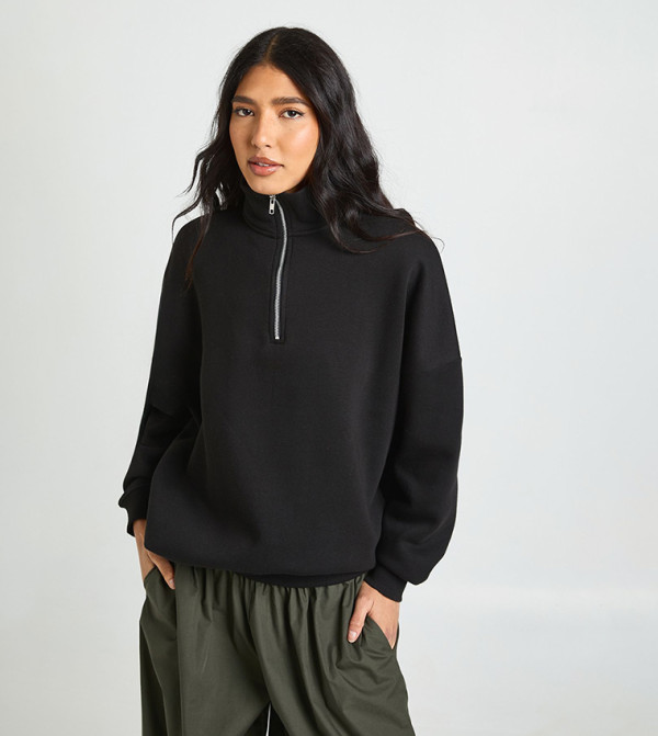 Tall Half Zip Oversized Sweatshirt