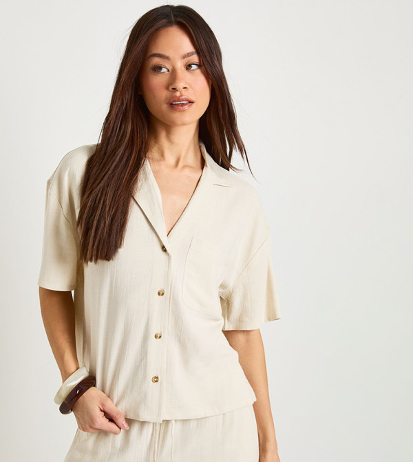 Tall Premium Linen Short Sleeves Shirt
