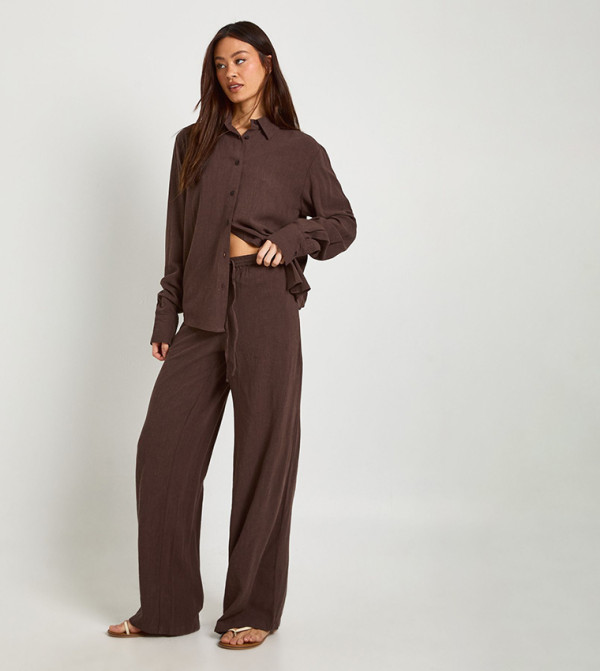 Tall Premium Linen Wide Leg Trousers