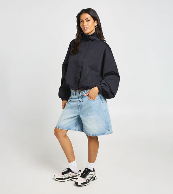 Funnel Neck Bomber Jacket