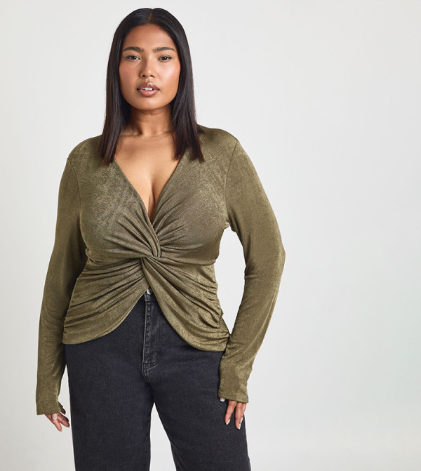 توب كم طويل للمقاسات الكبيرة 