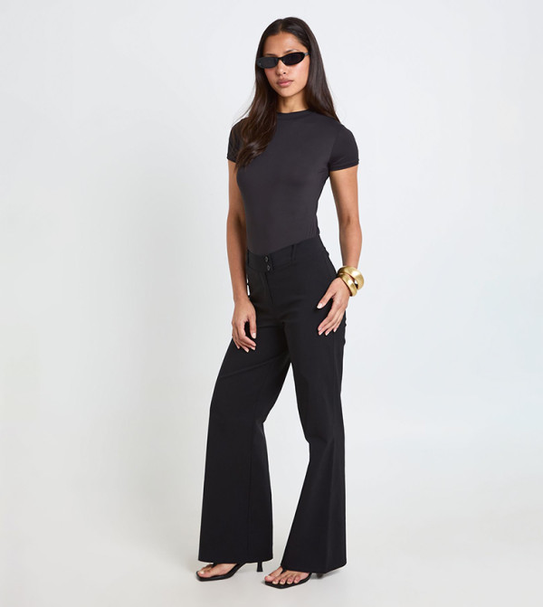 Low Rise Straight Fit Trousers
