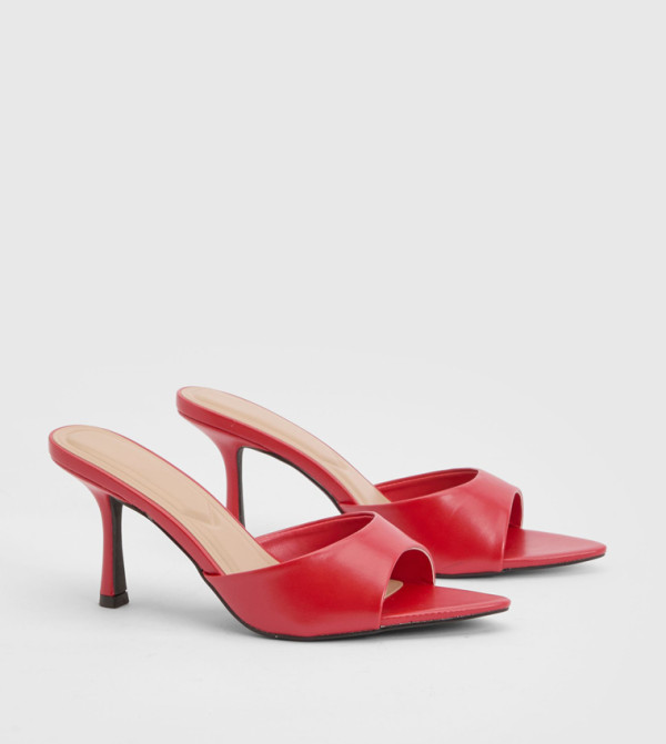 Mid Height Stiletto Heeled Sandals