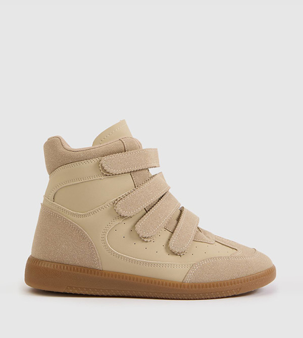Velcro Closure High Top Trainer Shoes