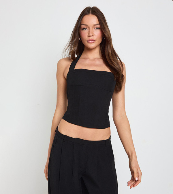 Halterneck Tailored Corset Top