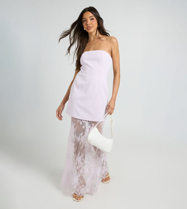 boohoo premmium structured lace skater mini dress white White Premmium Structured Lace Skater Mini Dress
