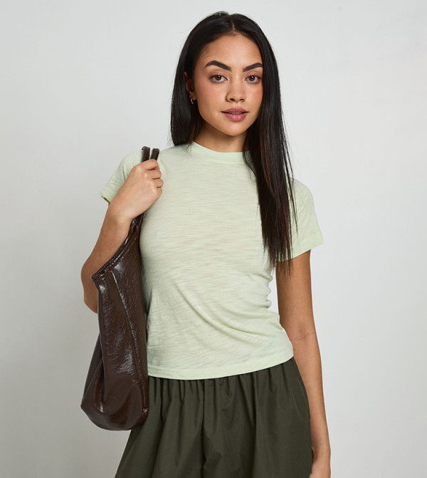 Sheer Slub Short Sleeves Baby T-Shirt