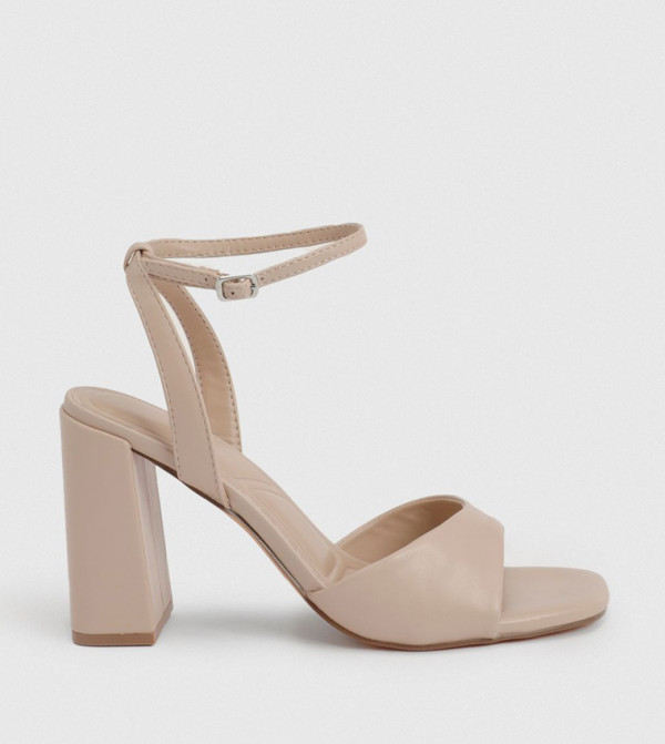 Ankle Strap 2 Part Block Heel Sandals