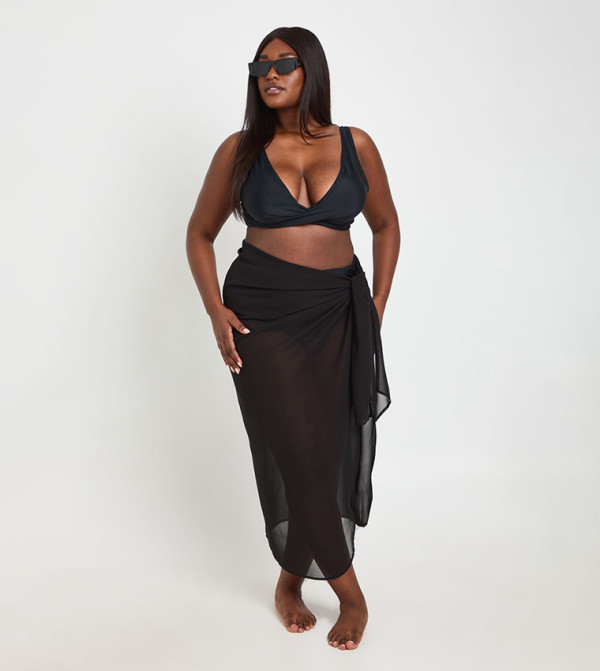 Curve Chiffon Maxi Sarong Skirt