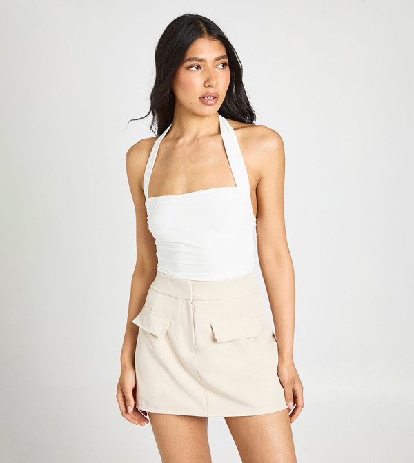 Tall Ruched Halterneck Top