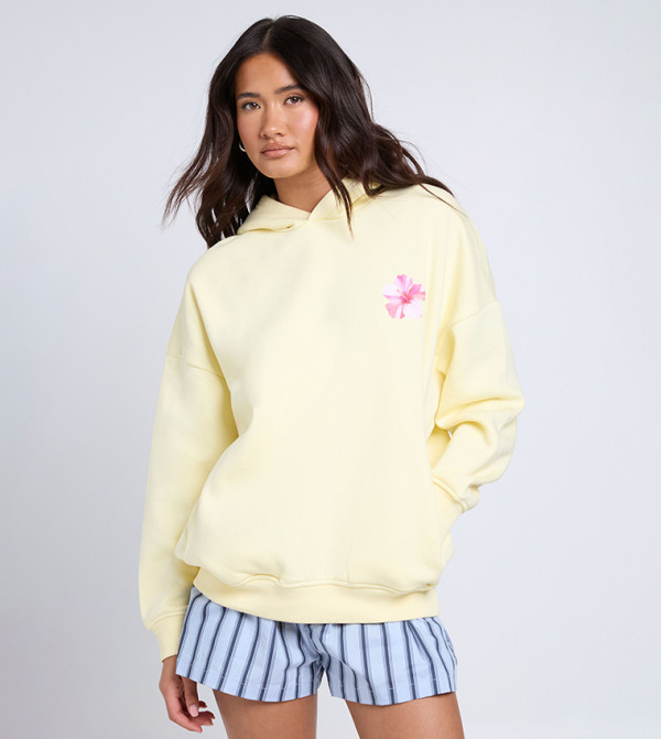Sea Shell Printed Oversized Hoodie