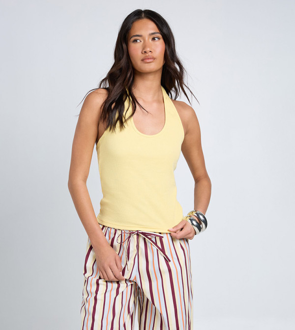 Ribbed Halterneck Top