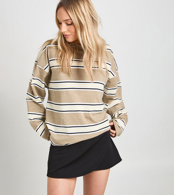 Petite Woven Wrap Front Mini Skirt
