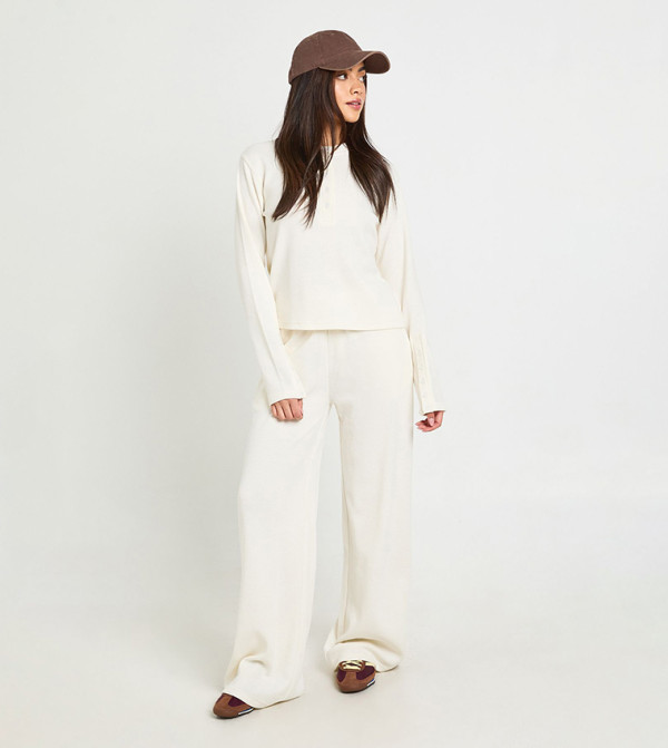 Waffle Straight Fit Trousers