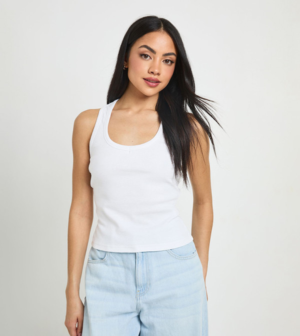 Ribbed Sleeveless Top