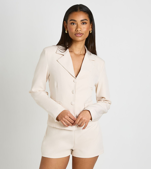 Fitted Pocket Detail Blazer
