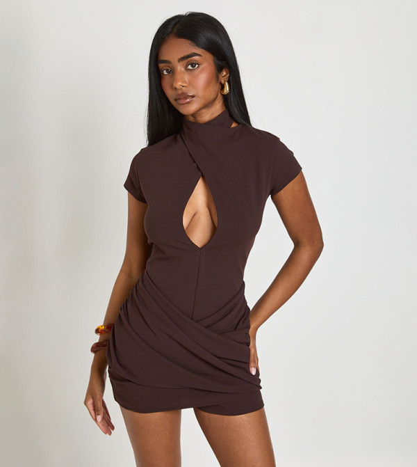 Twist Detail Short Sleeves Playsuit