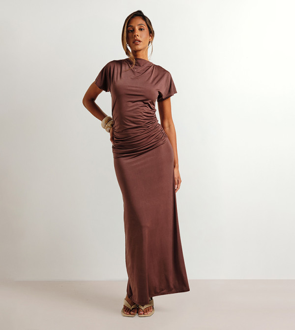 Super Soft Ruched Waist Midaxi Dress