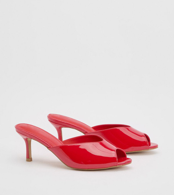 Peep Toe Patent Heeled Sandals