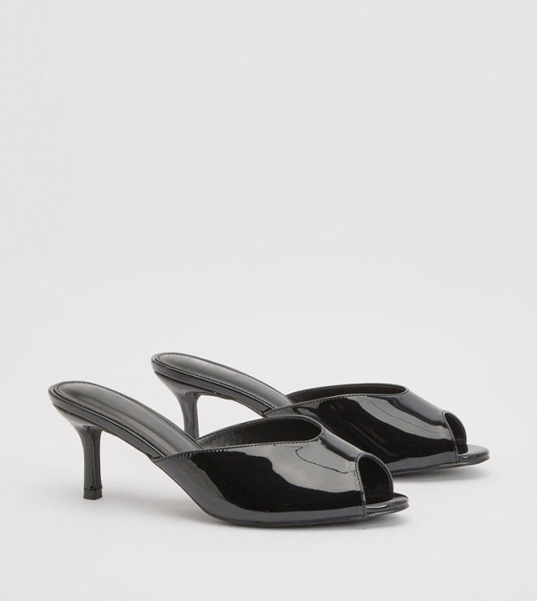 Peep Toe Patent Heeled Sandals