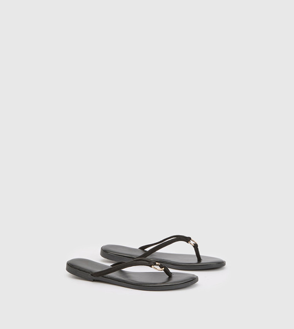 Gold Trim Detail Flip-Flops