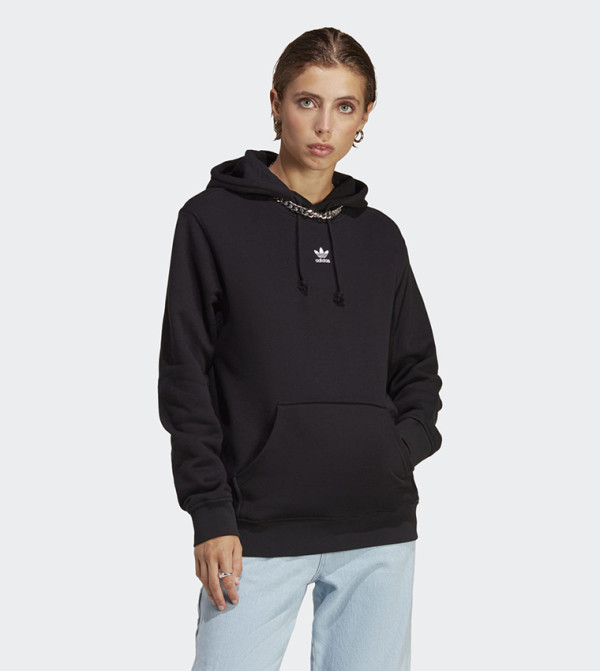Solid Hoodie with Kangaroo Pockets