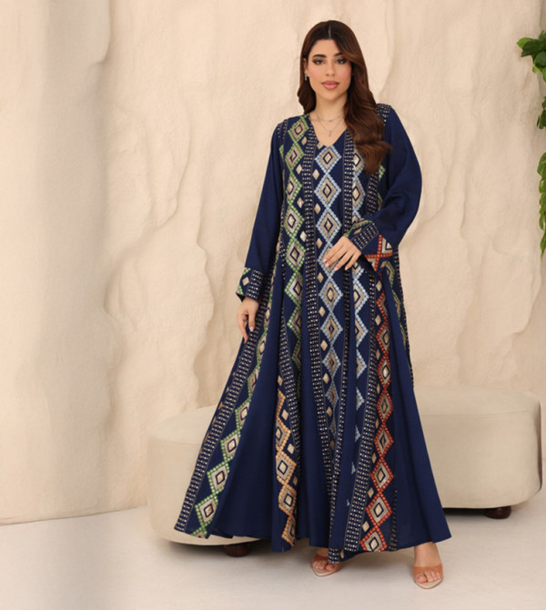 SAMIRA Embroidered Flutter Sleeves Jalabiya