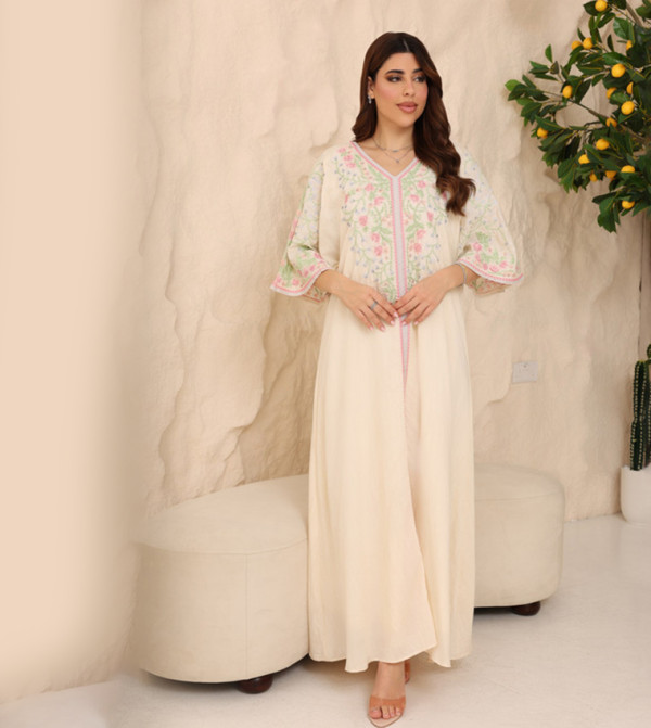 KARIMA Embellished Flared Sleeves Jalabiya