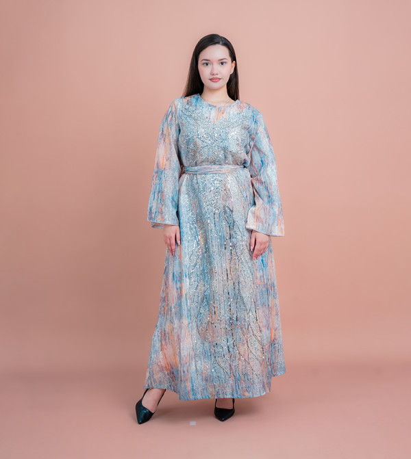 Radiant Sequined Long Sleeves Jalabiya