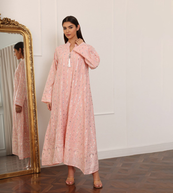 SAHARA BLOOM High Neck Jalabiya