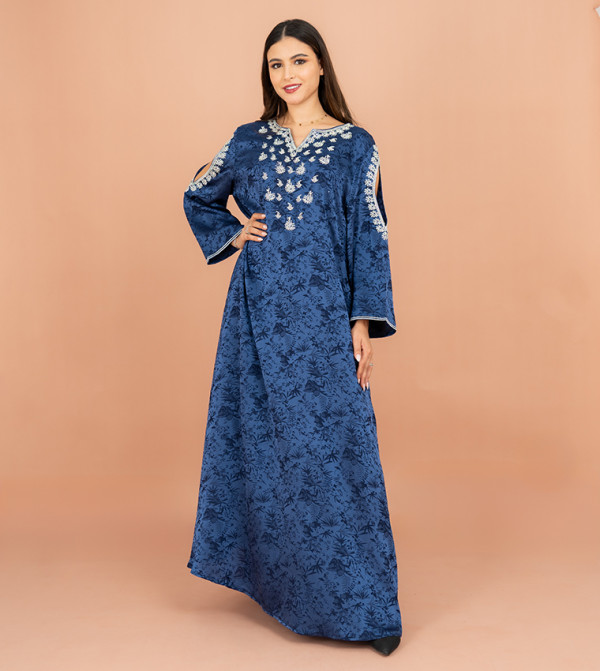 Embroidered Flared Sleeves Jalabiya