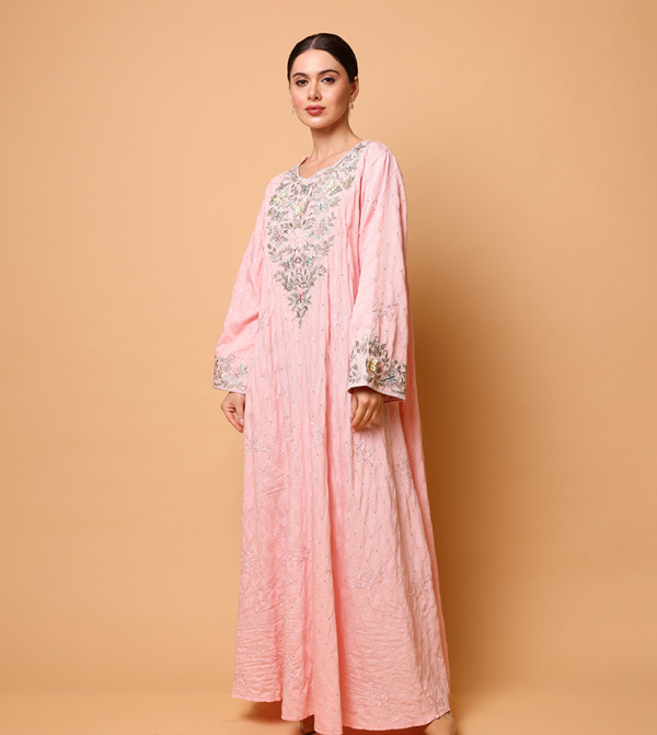 LULWA Embroidered Long Sleeves Jalabiya